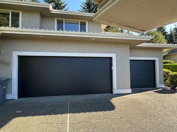 Modern Flush & Black garage door installed in Jacksonville, FL