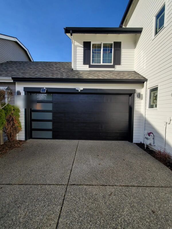 Modern Flush & Black garage door installed in Jacksonville, FL